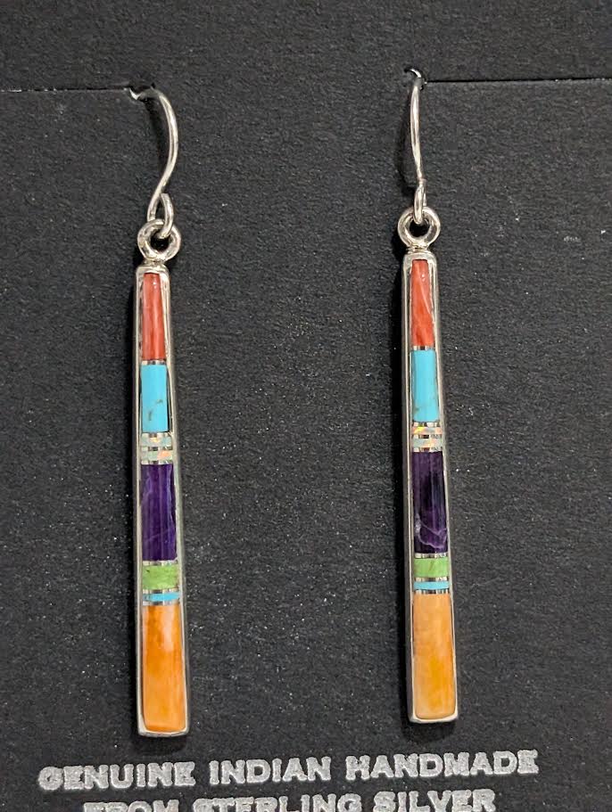 Inlay Dangle Earrings