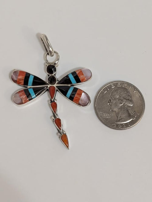 A. Ahiyate Inlay Dragonfly Pendant