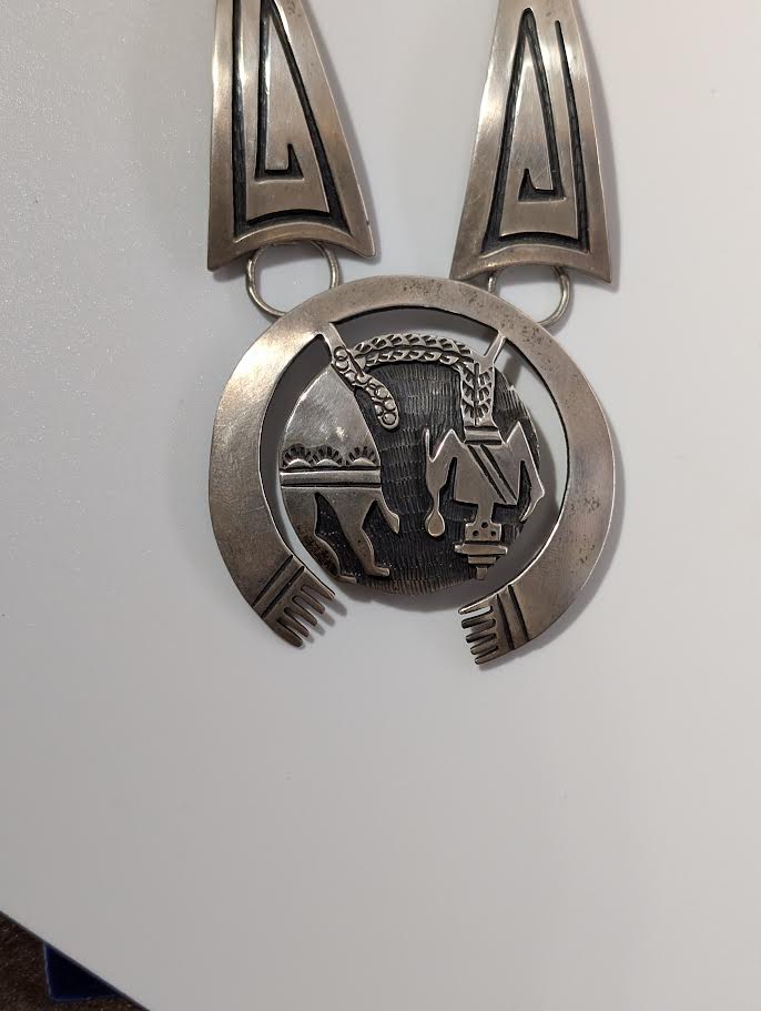 1970s Hopi Necklace, Sterling Silver, KD