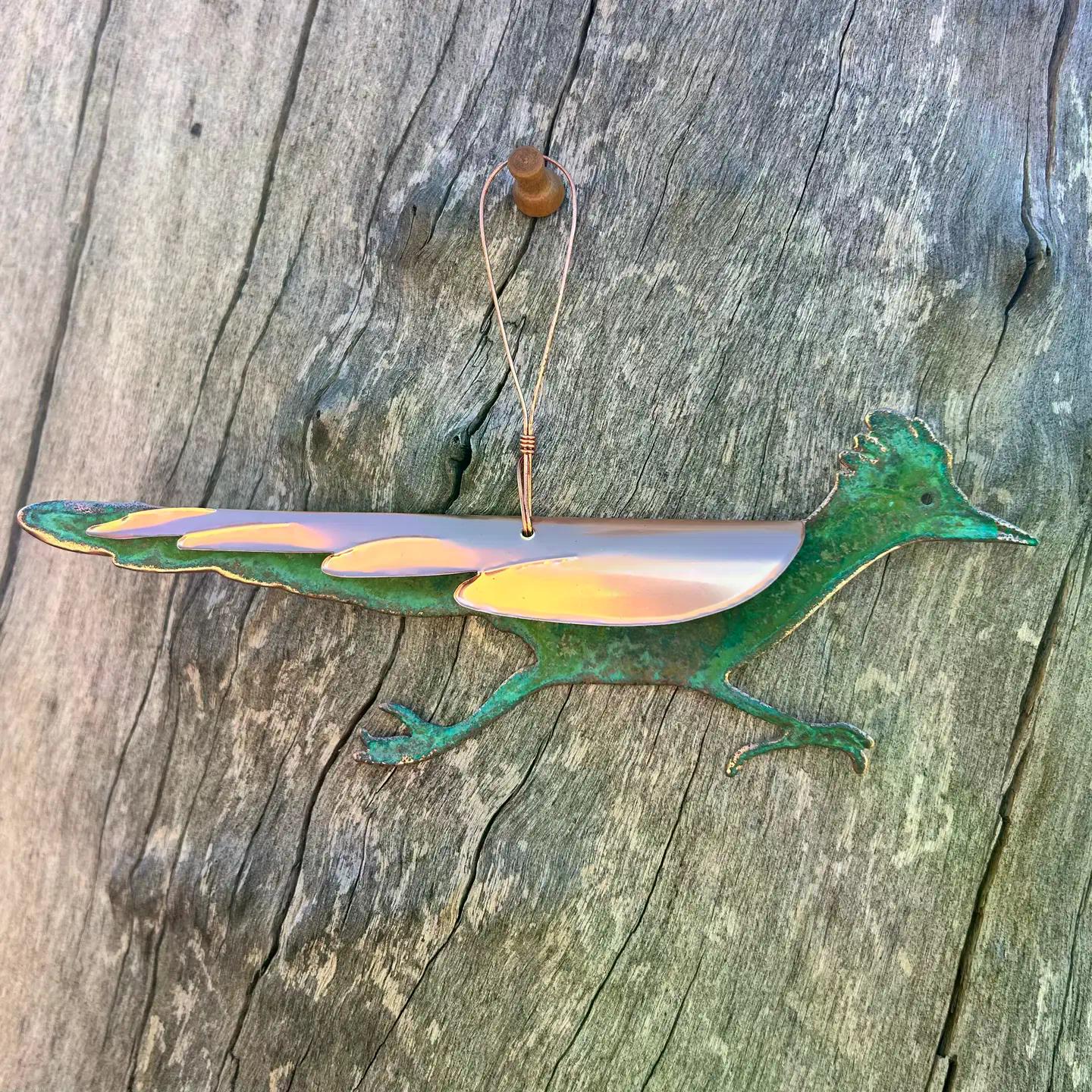 Roadrunner Copper Christmas Ornament