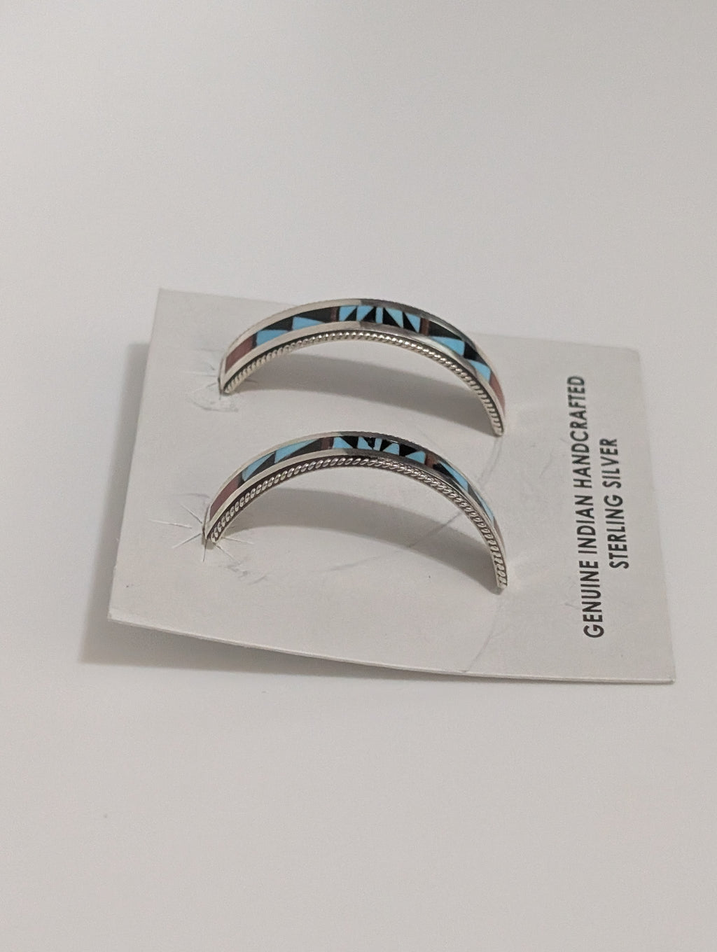 Rachell Weahkee Inlay Hoops, Multi Stone