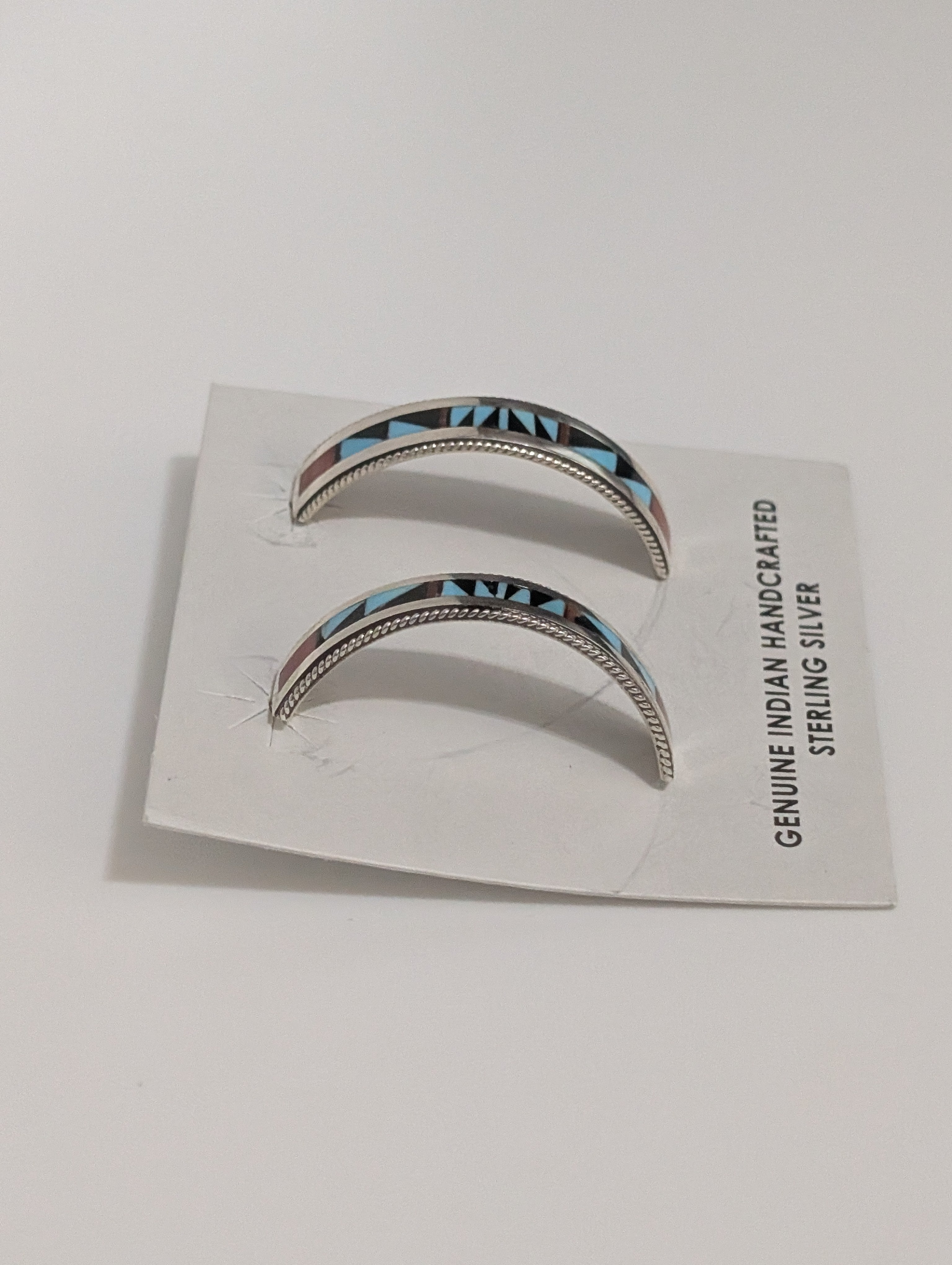 Rachell Weahkee Inlay Hoops, Multi Stone