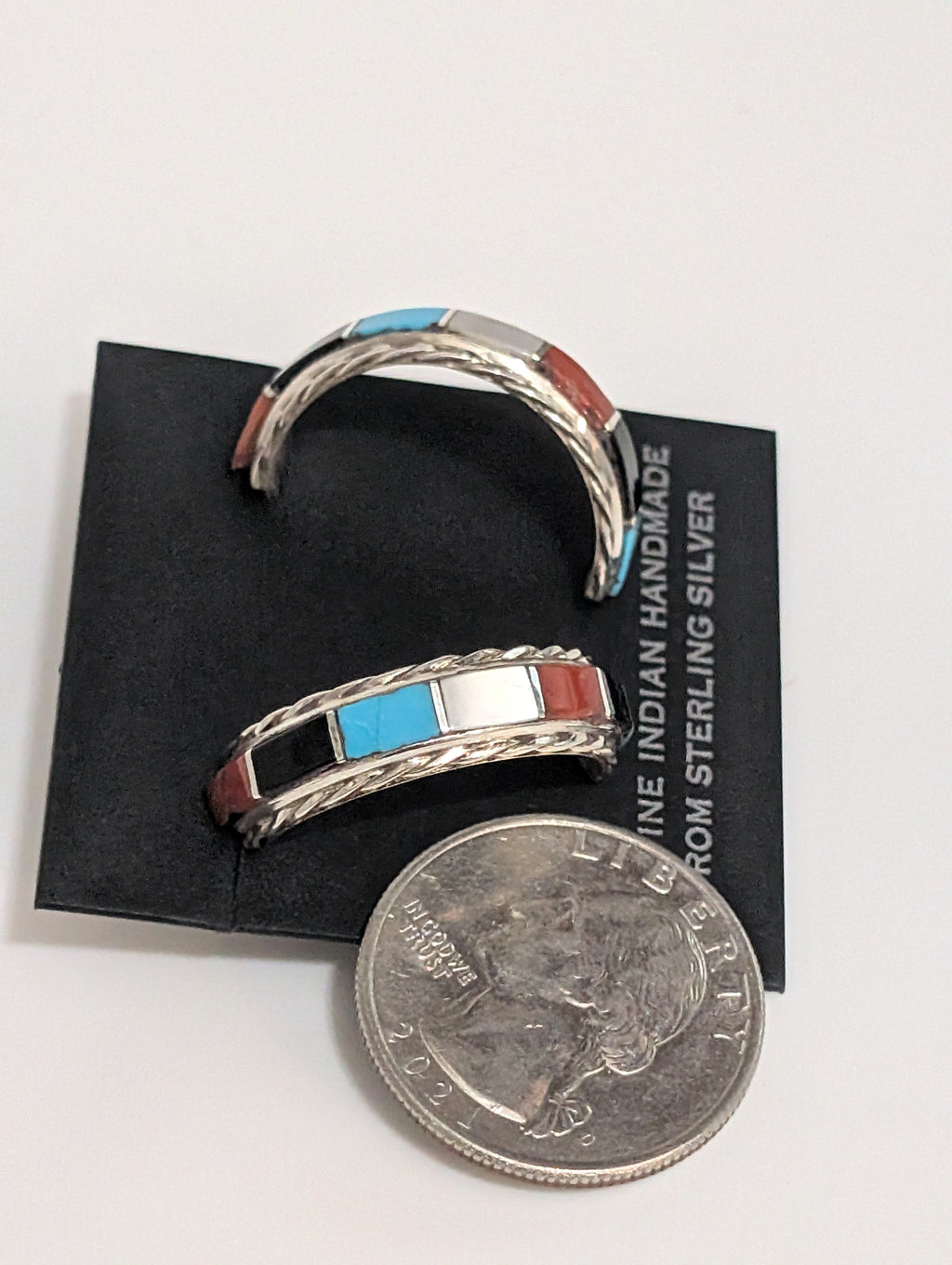 Malcolm Chavez Inlay Hoops, Multi Stone