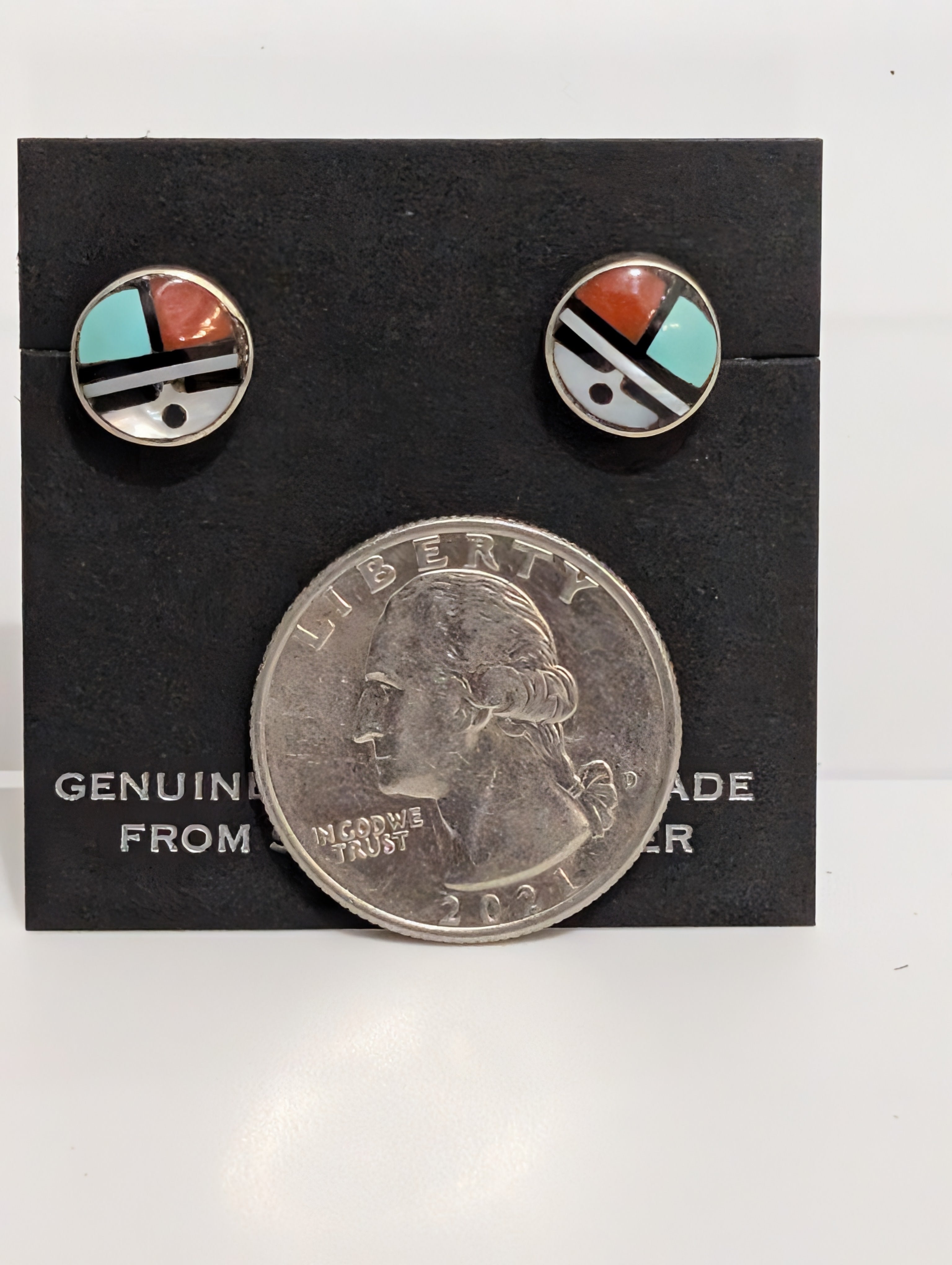 Inlay Sun God Earrings