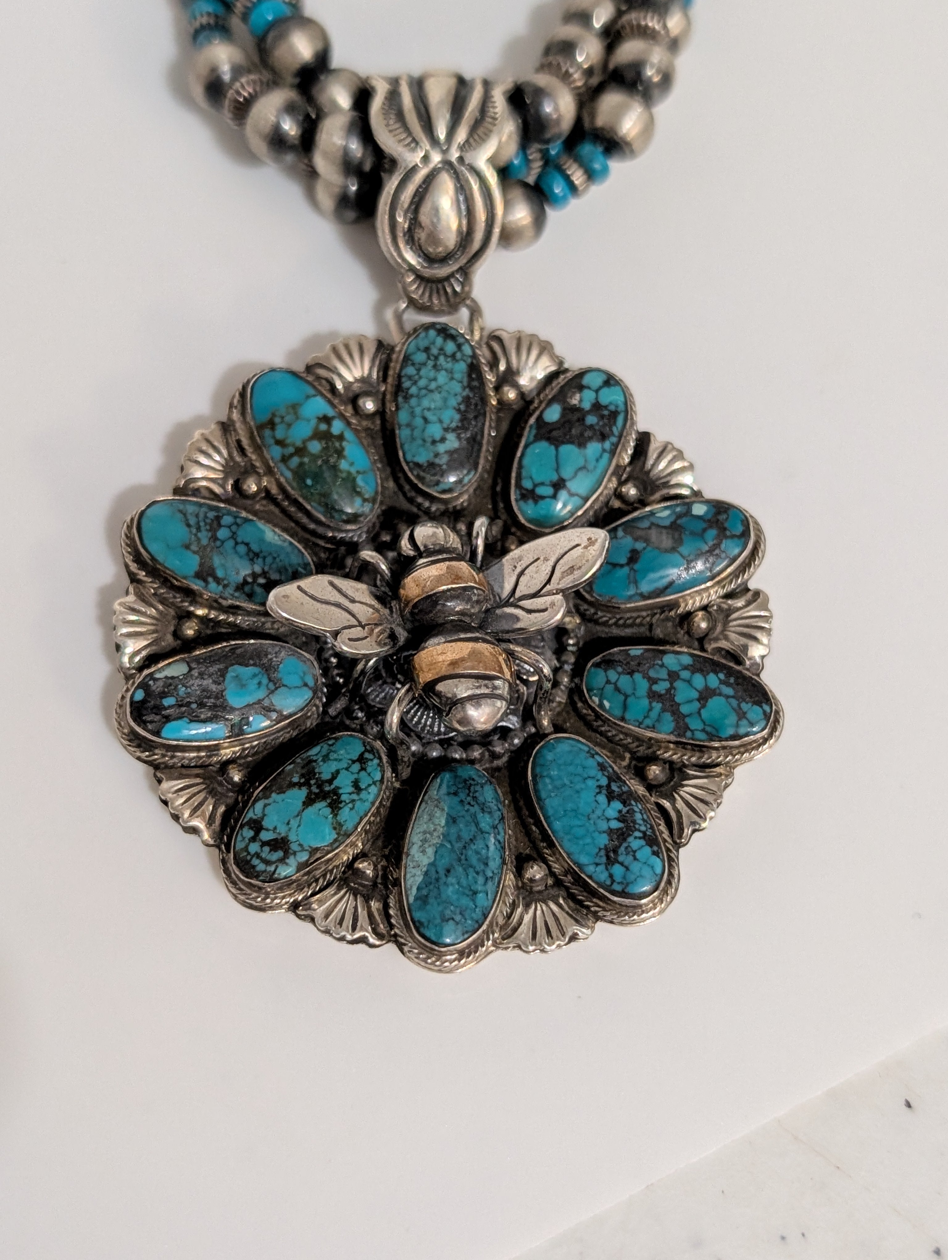 Bee and Flower Necklace, Begay