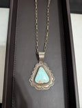 #8 turq. Pendant by A Jake w hand made Chain