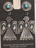Thunderbird Earrings, Sterling Silver 1022