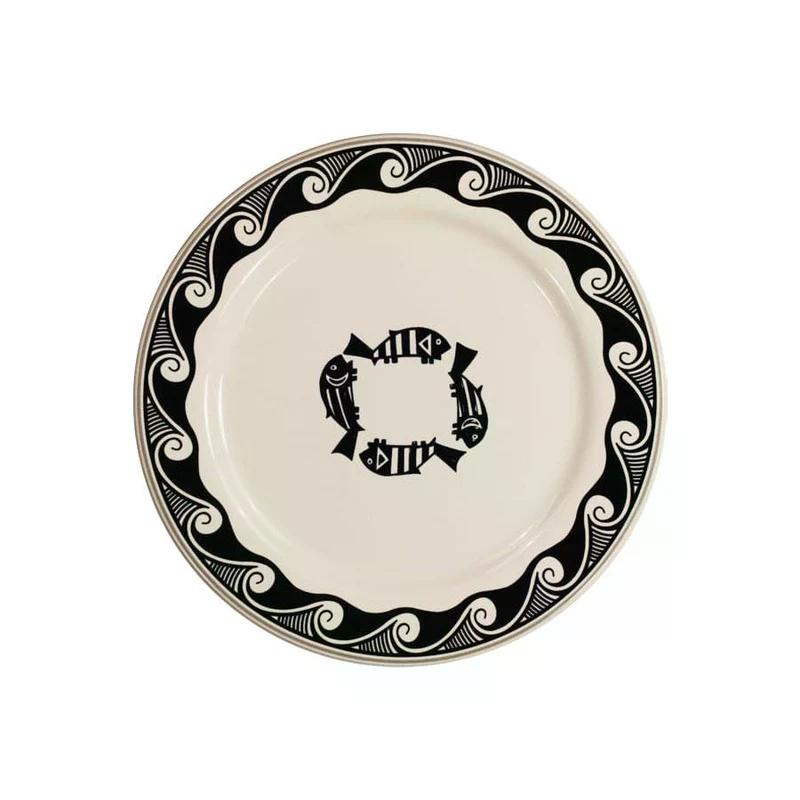 11" Charger,Four Fish - Black