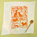 Dish Towel - Dogs  Orange