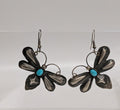 Butterfly Earrings, Sterling silver Turq.
