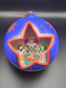 Ceramic Nativity in Sphere Ornament