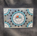 Sterling Silver Zuni Inlay Sunface Belt Buckel
