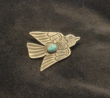 Sterling Silver Flying Bird Pin