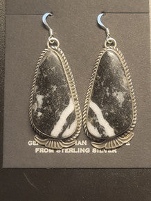 White Buffalo Earrings by Mary Tso