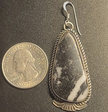 White Buffalo Earrings by Mary Tso
