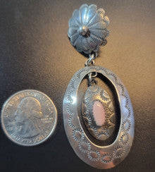 Sterling Silver Earrings w Pink Conch Shell