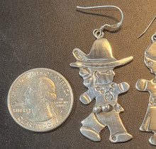 Sterling Silver Earrings Navajo Man& Woman Dancing