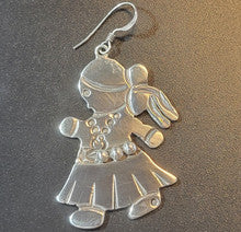 Sterling Silver Earrings Navajo Man& Woman Dancing