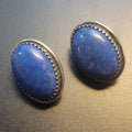 Oval Lapis Post Earrings