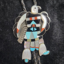Zuni Inlay Bird Bolo by W Concho
