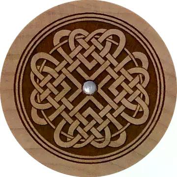 Celtic Hearts on Small Maple Box w/ Mother of Pearl