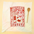 Dish Towel - San Pascual, red