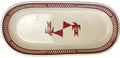 Large Celery Dish, Mimbreno - Maroon