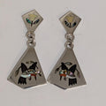Inlay Hummingbird Earrings by Sanford Edaakie