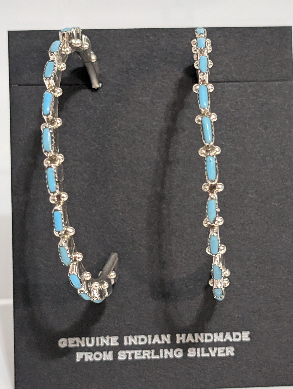 Large Turquoise Hoops