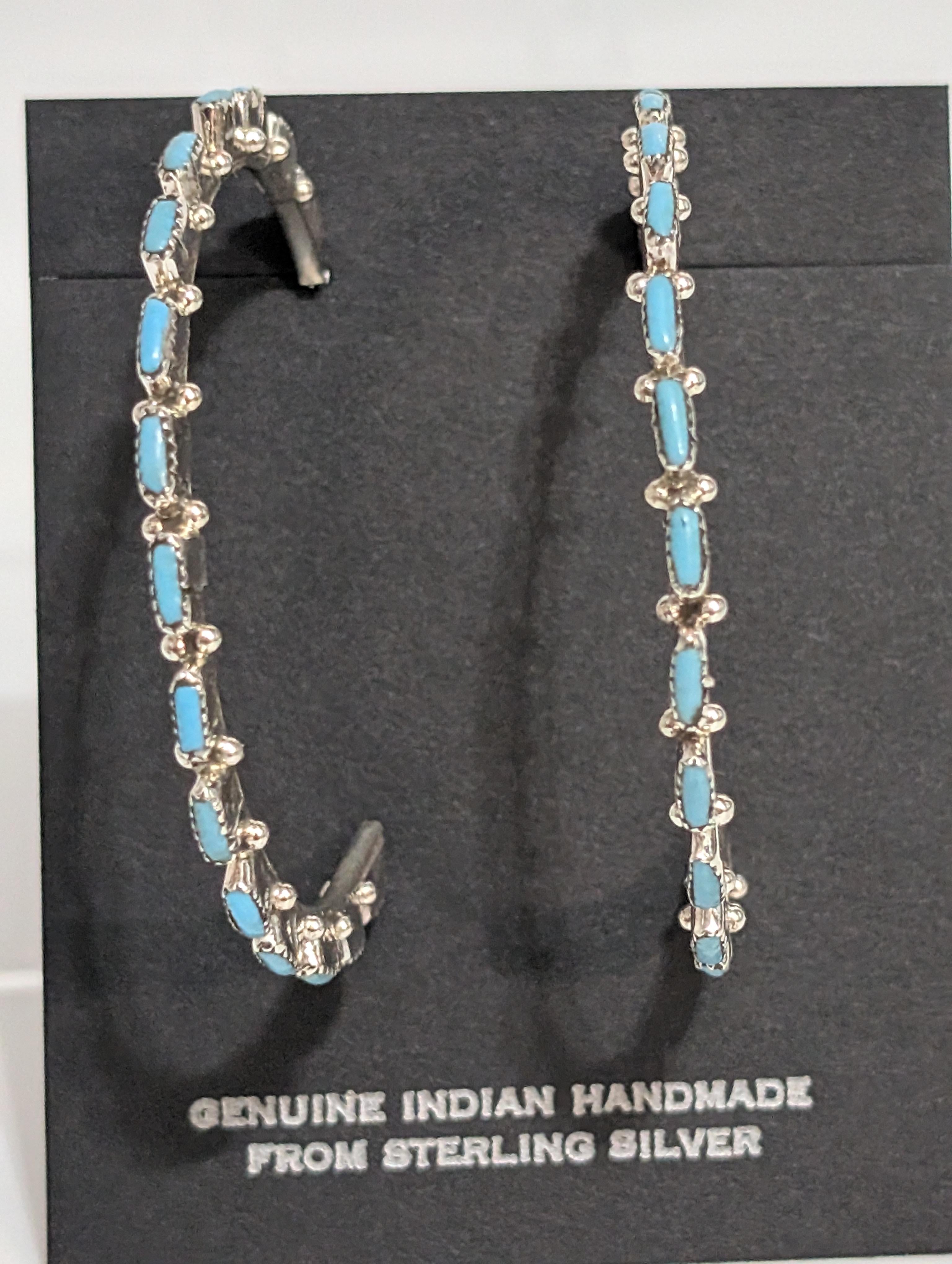 Large Turquoise Hoops