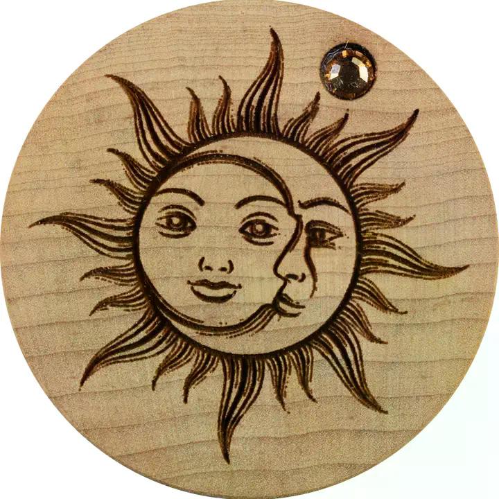 Sun moon w Swarovski