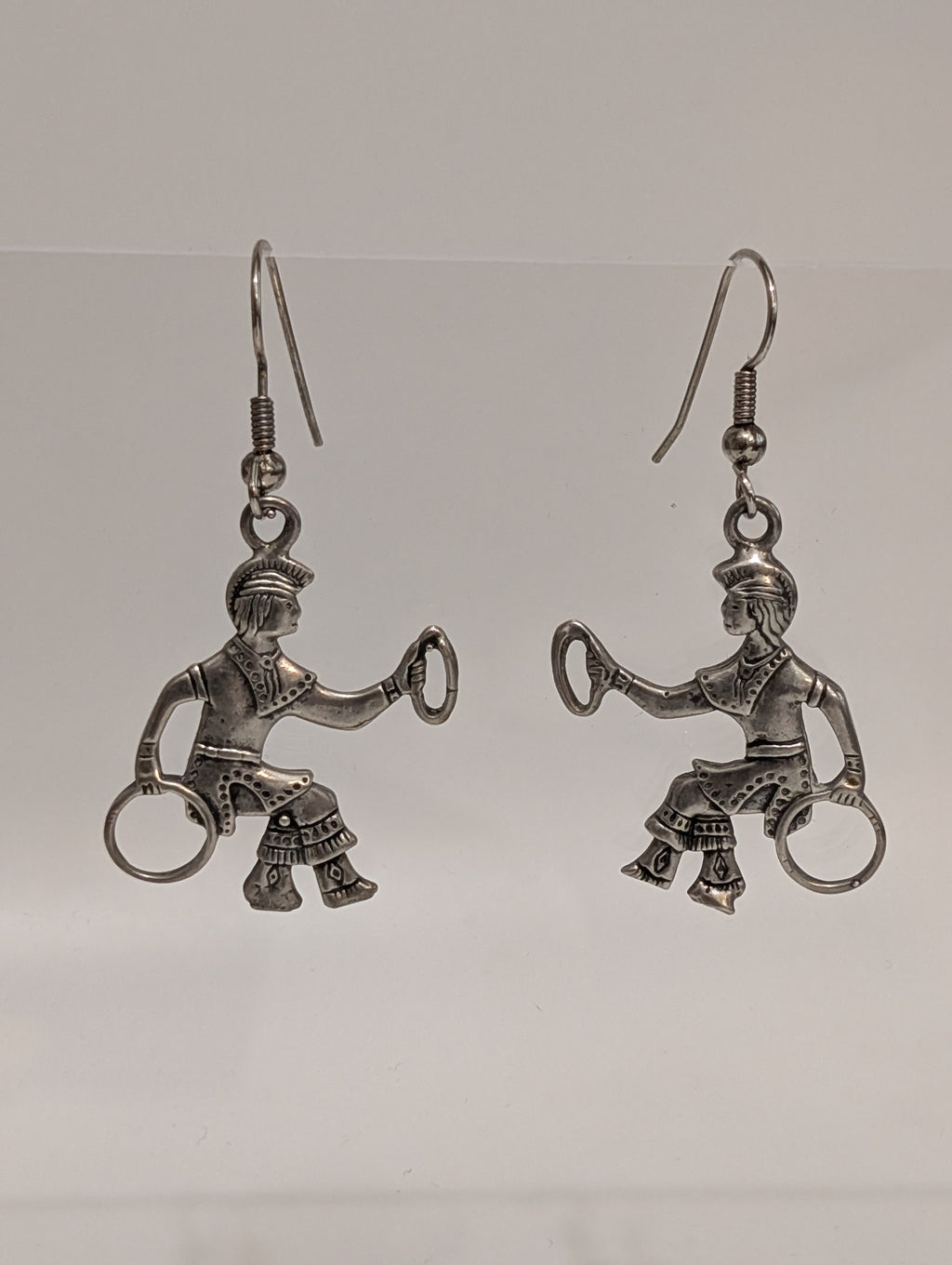 Sterling Silver Hoop Dancer Earrings