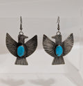 Thunderbird Earrings w Turq. Center