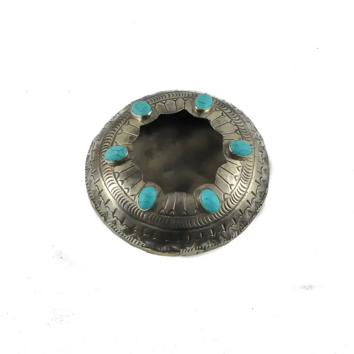 Stamped Scalloped Pot