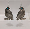 Raven Earrings, Turq. Eyes