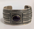 Navajo Bracelet, Sugalite surounded w 14K Gold,Harrison Jim