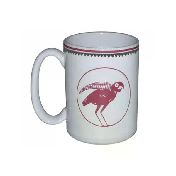 15 oz Mug, Macaw - Maroon