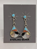 Inlay Earrings Multi Stone by Orena Leekya