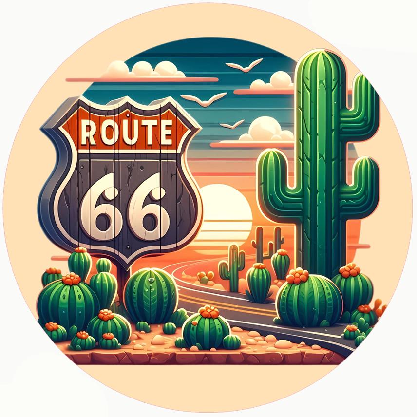 Route 66 10" Round Trivet