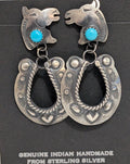 Horse Head Earrings w Horseshoe