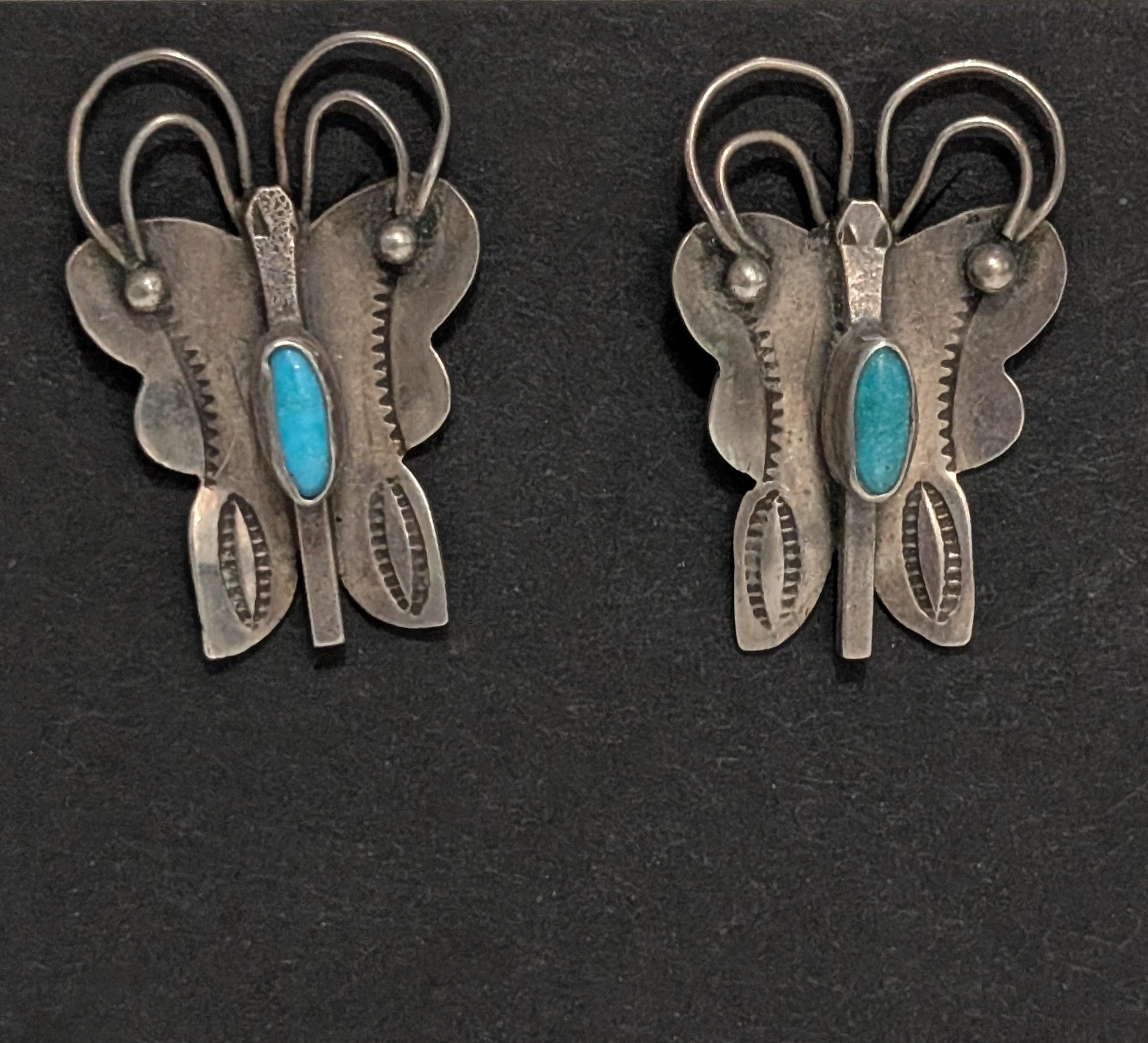 Vintage 1940s Butterfly Earrings