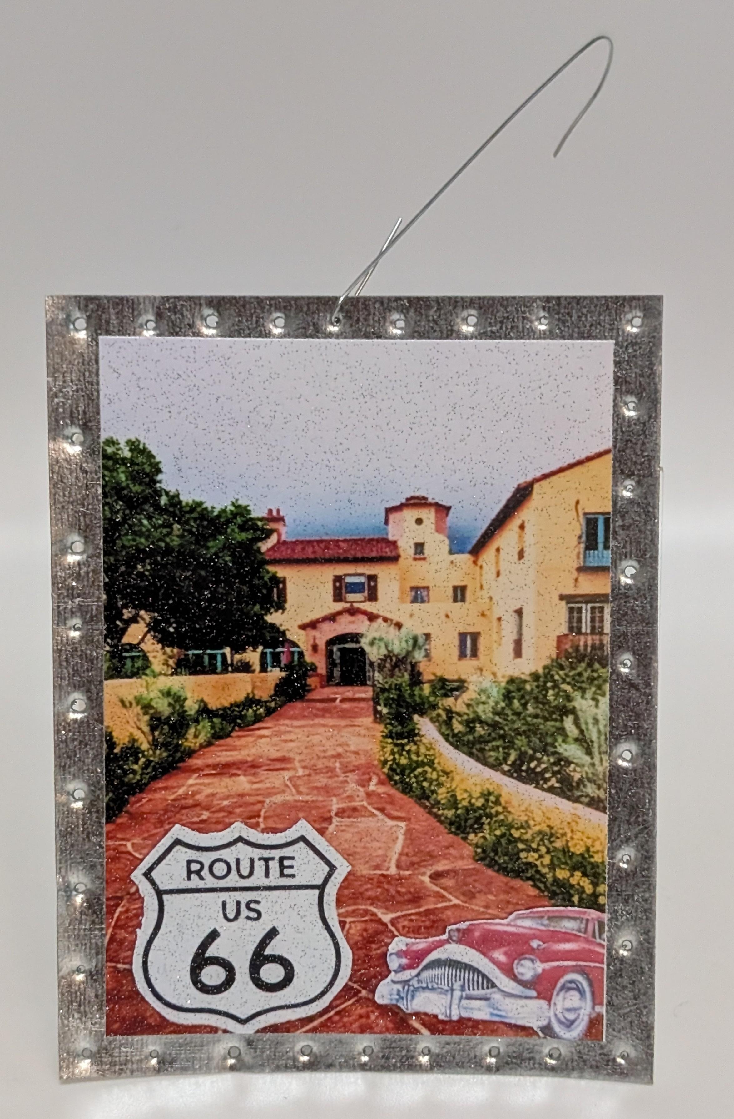 La Posada/Rt. 66/Red Car Tin Ornament