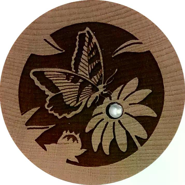 Butterfly on Small Maple Box