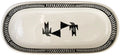 Large Celery Dish - Park White, Mimbreno - Black