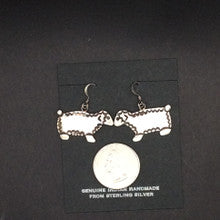 Sterling Silver Sheep Earrings