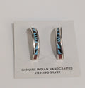 Rachell Weahkee Inlay Hoops, Multi Stone