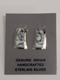 White Buffalo Inlay Earrings, Cynthia Johnson