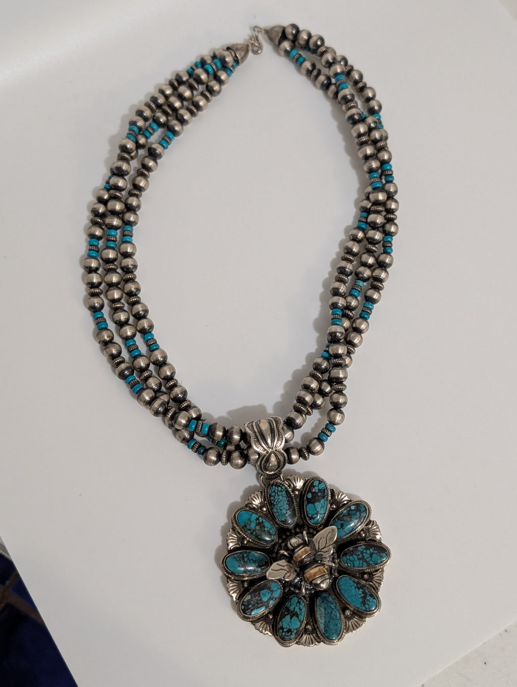 Bee and Flower Necklace, Begay