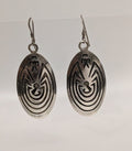 Oval Hopi Man in the Maze Earrings