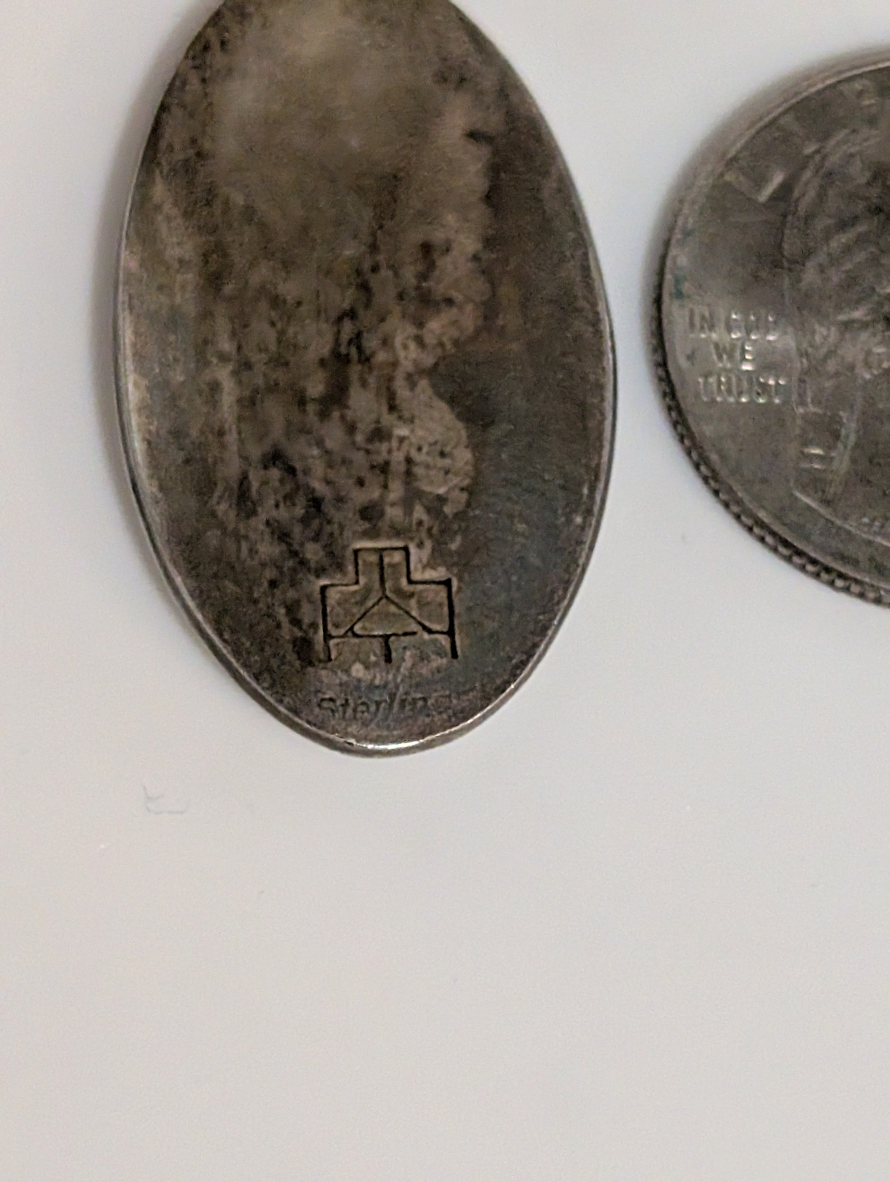 Oval Hopi Man in the Maze Earrings